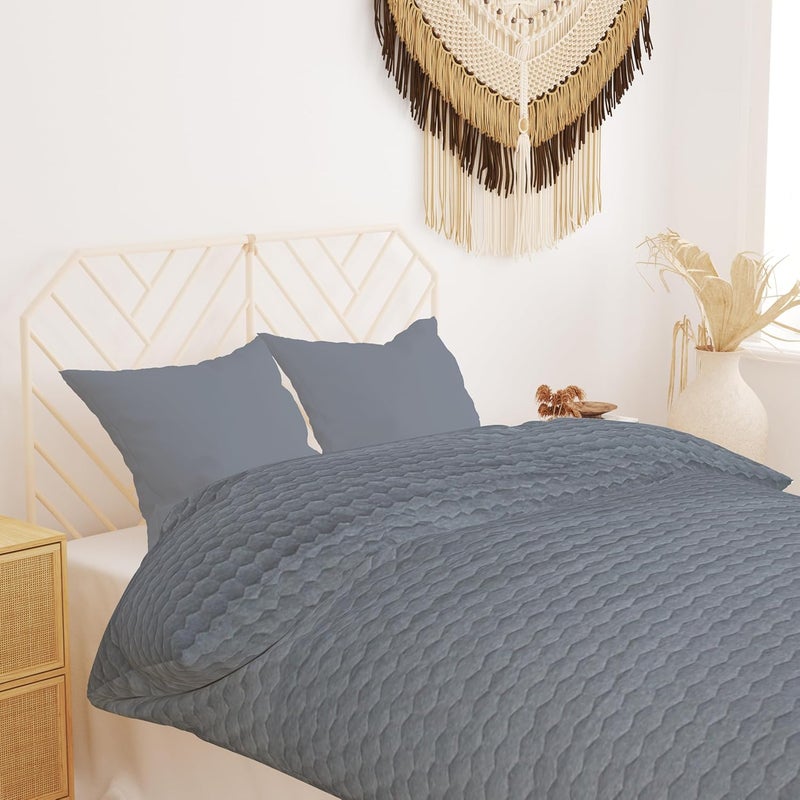 Ciel Home Decors Ciel Home 100 Cotton Jersey AC Comforter Soft TShirt Fabric AC ComforterQuilt for WinterRazai 78X60 Single Grey  - Image 3