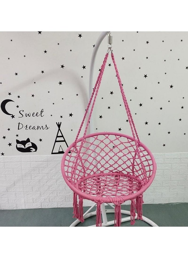 DubaiGallery Round Hammock Chair Outdoor Indoor Dormitory Bedroom Yard For Children Adult Swinging Hanging Single Safety Hammock Chair  - Image 1