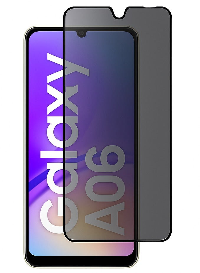 أوريجنال واقي شاشة الخصوصية لهاتف سامسونج جالاكسي A06 - زجاج مقسّى مضاد للكهرباء الساكنة مع خصوصية ESD، صلابة 9H، مضاد للتجسس، مقاوم للغبار، ملمس فائق النعومة - Image 1