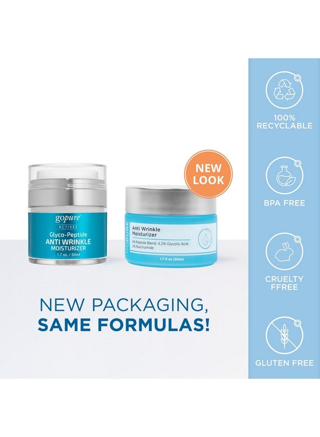 جو بيور جليكوبيبتيد كريم الوجه المضاد للتجاعيد، مرطب حمض الهيالورونيك للوجه مع ببتيدات حمض الجليكوليك وفيتامين E مرطب الوجه مع تركيبة مضادة للشيخوخة، 1.7 أونصة سائلة - Image 2