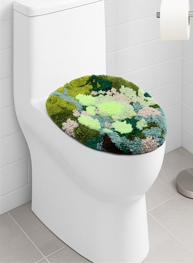 Insun 3D Tufted Moss Bath Mat, Toilet Rugs U Shaped and Toilet Lid Cover, Soft Microfiber Non Slip Absorbent Bathroom Rug - Image 5