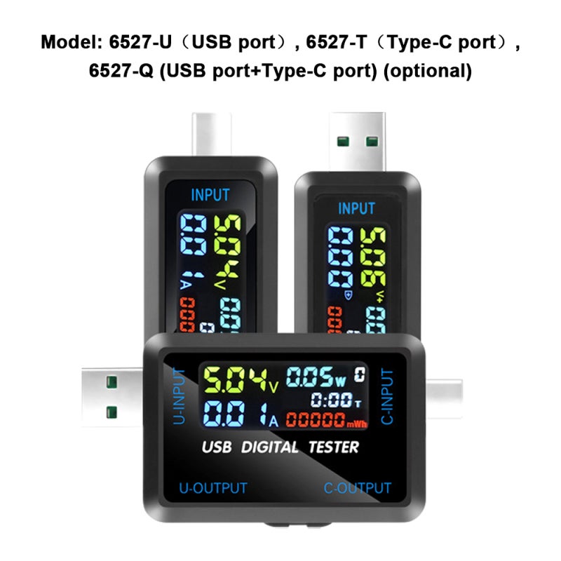 مقياس اختبار جهد وتيار USB متعدد الوظائف مع شاشة IPS رقمية | جهاز اختبار السعة ومقياس الطاقة ومقياس الجهد الرقمي | جهاز كشف الأجهزة الكهربائية يدعم تخزين 9 مجموعات من بيانات القياس - Image 5