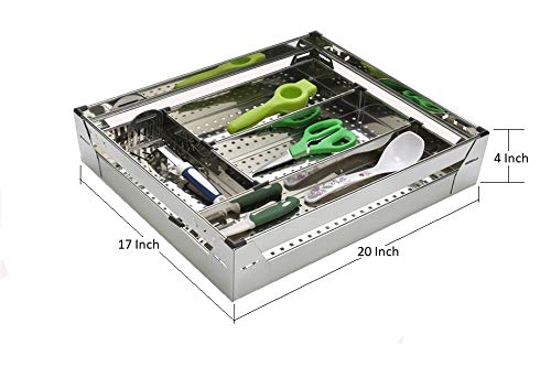 KEEPWELL Cutlery Tray For Kitchen Drawer Cup Saucer Basket Plate Stand Basket Combo 3 In 1 Modular Kitchen BasketKitchen Rack For DrawerCabinet OrganizerKitchen Accessories - Image 4