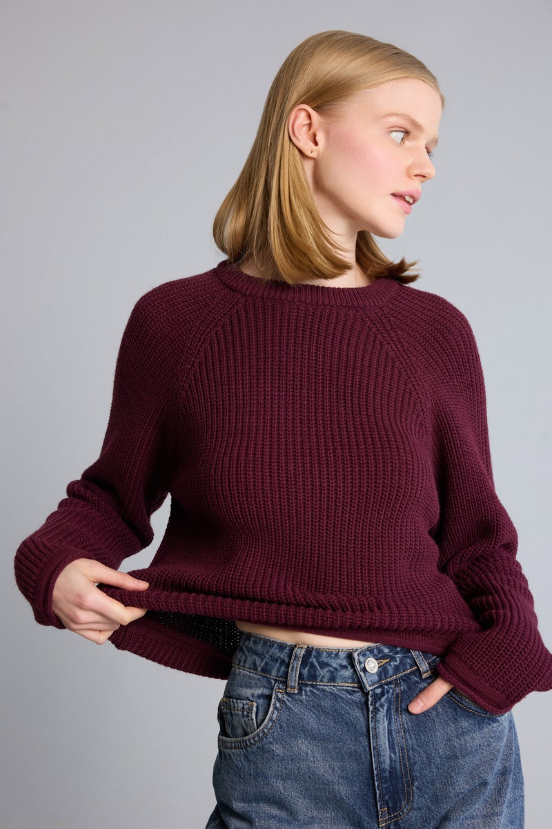 DeFacto Red Woman Regular Fit Long Sleeve Basic Knit Pullover Casual - Image 3