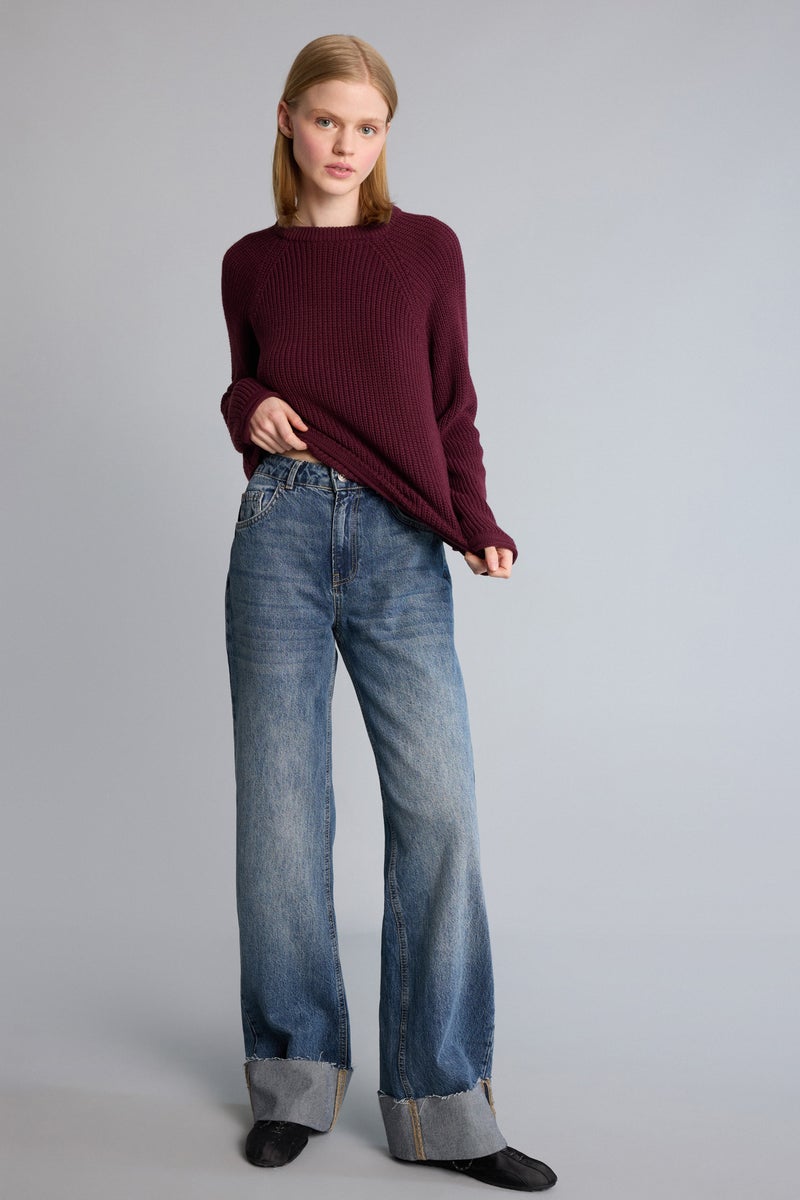 DeFacto Red Woman Regular Fit Long Sleeve Basic Knit Pullover Casual - Image 2