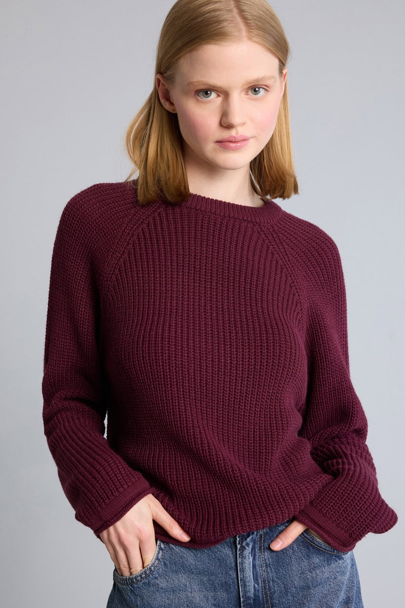 DeFacto Red Woman Regular Fit Long Sleeve Basic Knit Pullover Casual - Image 1