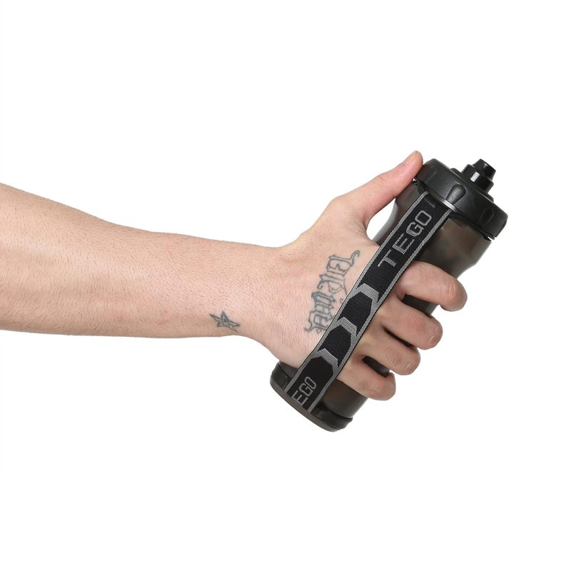 TEGO زجاجة جري بلاستيكية من قصب السكر للركض، التمارين، الصالة الرياضية، محمولة، لياقة بدنية، مشروب للرجال، النساء والأطفال - Image 4