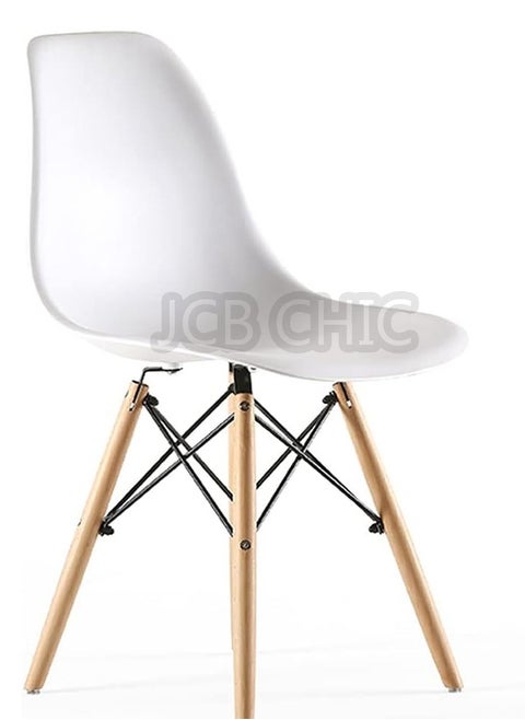 Eames Style Chair with Walnut Wood Legs Eiffel Dining Room Chair - Lounge Chair Without Arms Chair