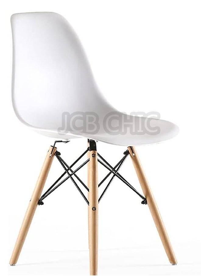 Generic - Eames Style Chair with Walnut Wood Legs Eiffel Dining Room Chair - Lounge Chair Without Arms Chair - Image 1