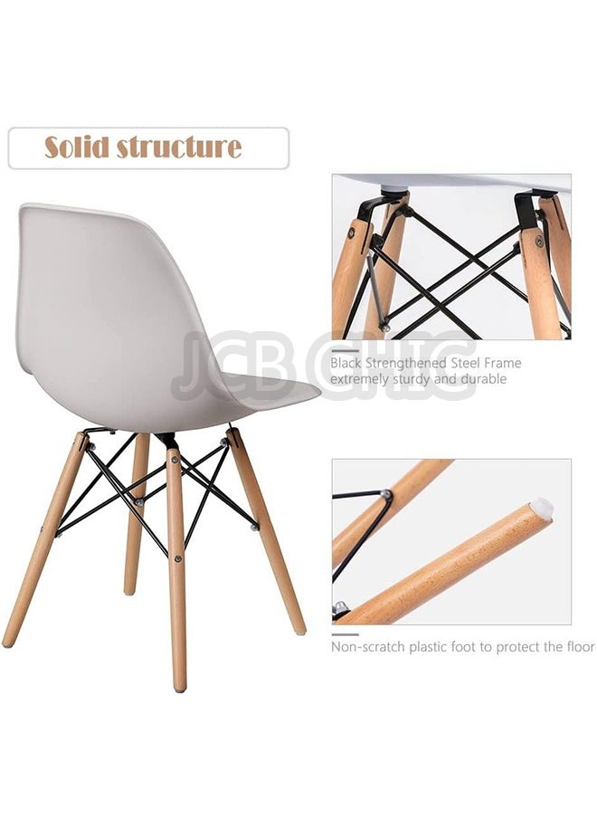 Generic - Eames Style Chair with Walnut Wood Legs Eiffel Dining Room Chair - Lounge Chair Without Arms Chair - Image 1