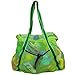 Leberna Large Beach Bag with Zipper Lightweight Beach Toy Mesh Bag for Swimming Pool Sand Toys Green - Image 3