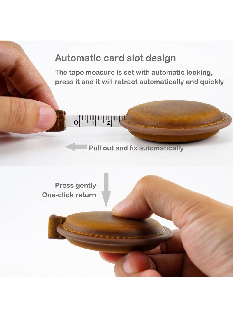 Generic Portable Tape Measure, Vintage Handmade Cowhide Tape Measure 150 cm  - Image 4