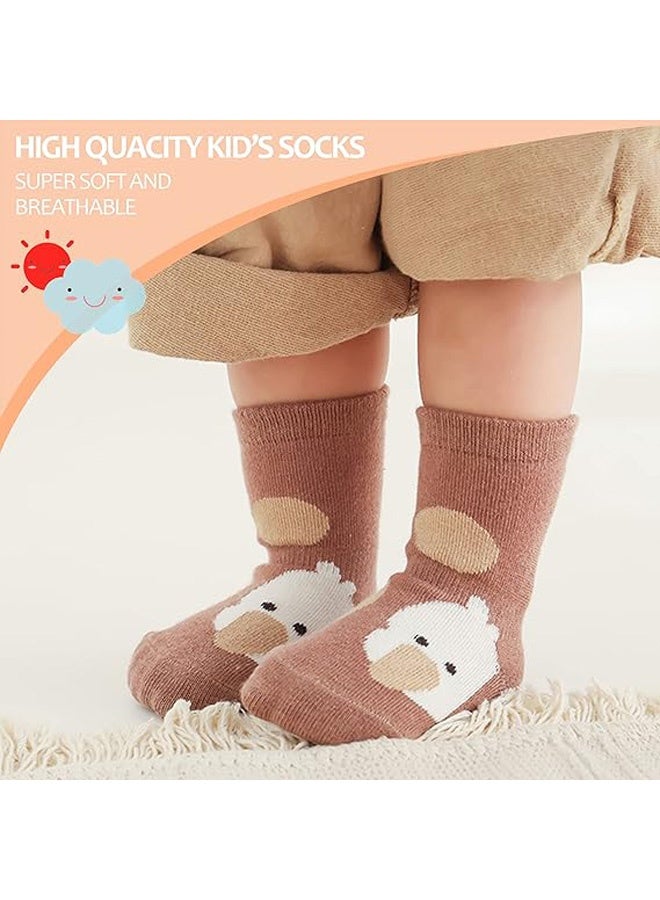 Photon 5 Pairs Baby Toddler Non Slip Socks, Baby Socks  Toddler Socks for 1-3 Years (M) - Image 3