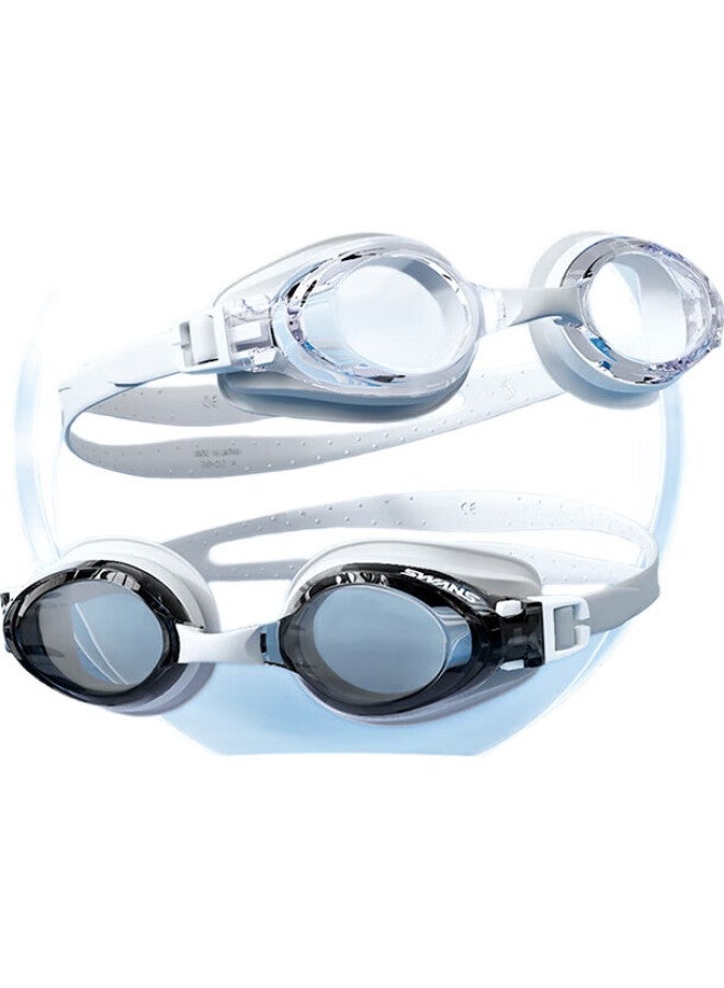 Swans Swimming Goggles, Imported From Japan, Waterproof, Anti-Fog, High-Definition, For Men And Women, Myopia Swimming Glasses, Large Frame Equipment, Fox1-4 White - Image 2