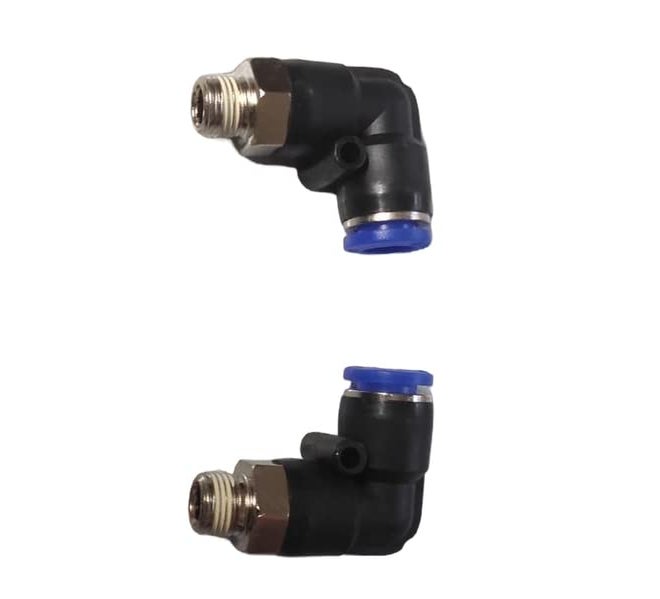 DLEIN DLIEN 8mm X 1/8" L Connector Quick Fittings Pneumatic Elbow Straight Push Connector (Pack of 2) - Image 3