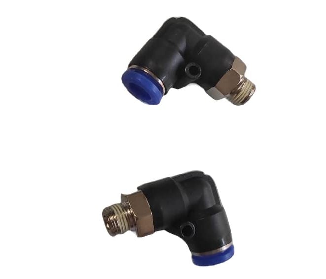DLEIN DLIEN 8mm X 1/8" L Connector Quick Fittings Pneumatic Elbow Straight Push Connector (Pack of 2) - Image 4