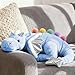 ARELUX Large 36in Cute Dragon Stuffed Animals Plush Toy Soft Sky Blue Pterosaur Plushie Giant Fuzzy Dinosaur Pillow Plushies with White Wings Cuddly for Friends Family Member - Image 2