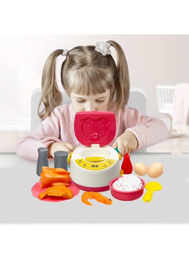 16-piece kitchen food play set, toy food set with fruit and vegetable cooking accessories and plastic mini cutlery, suitable for babies and toddlers, birthday gift (red) - Image 5