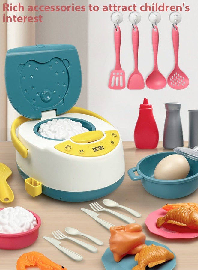 16-piece kitchen food play set, toy food set with fruit and vegetable cooking accessories and plastic mini cutlery, suitable for babies and toddlers, birthday gift (red) - Image 4