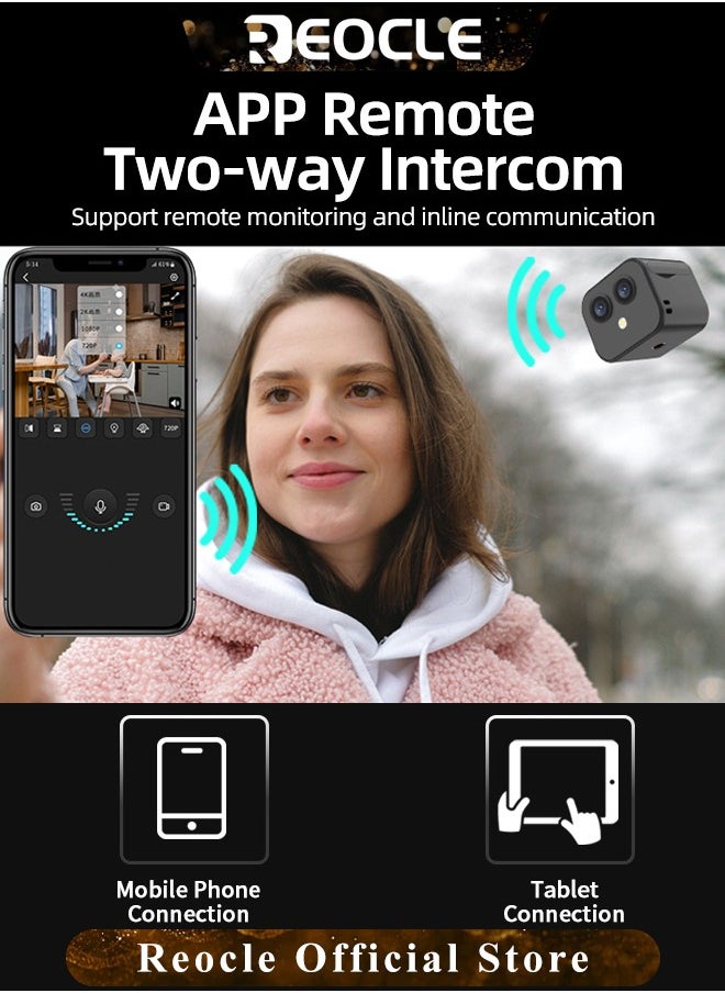 REOCLE - كاميرا تجسس كاميرا WiFi مخفية مع عرض عن بعد 1080P HD كاميرا مربية صغيرة داخلية مع عرض عن بعد كاميرا شاحن WiFi مخفية لاسلكية للمنزل والمكتب - Image 1