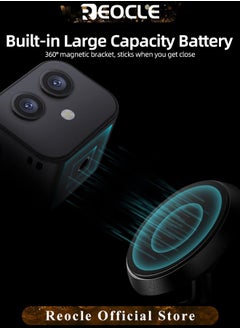 REOCLE Camera Hidden WiFi Camera with Remote Viewing 1080P HD Small Nanny Camera Indoor with Remote View Wireless Hidden WiFi Charger Camera for Home and Office  - Image 2