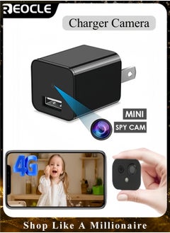 REOCLE Camera Hidden WiFi Camera with Remote Viewing 1080P HD Small Nanny Camera Indoor with Remote View Wireless Hidden WiFi Charger Camera for Home and Office  - Image 1
