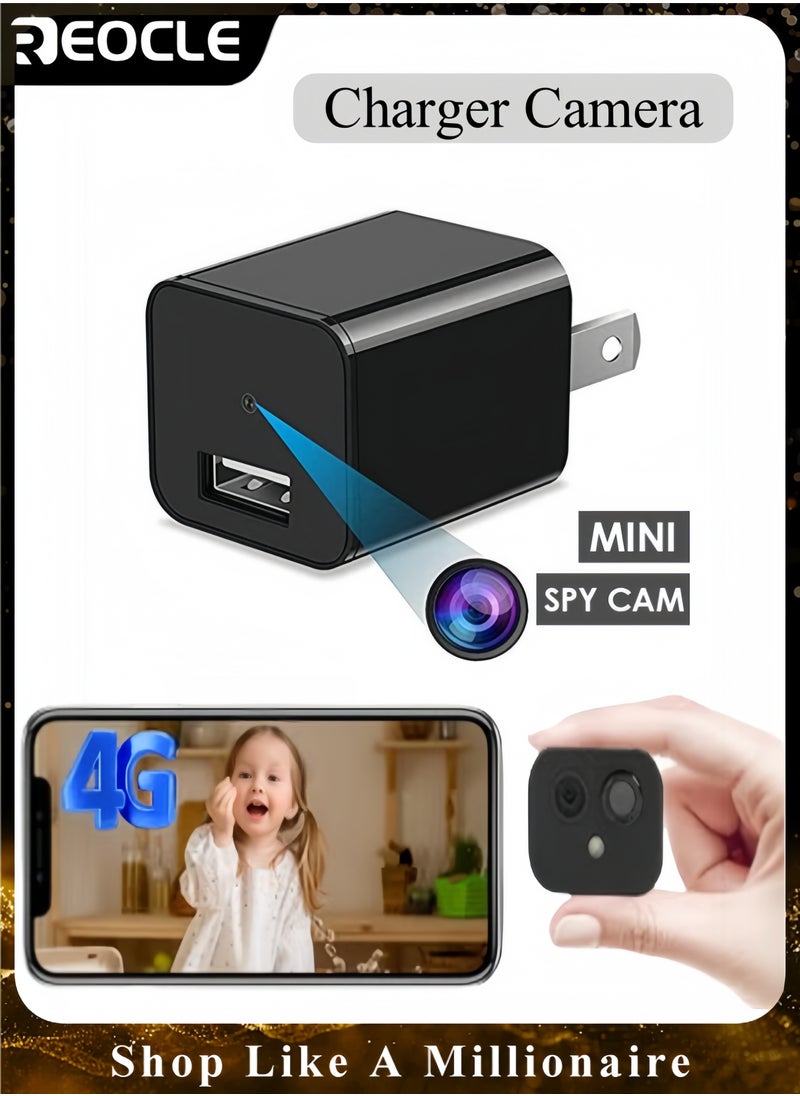 REOCLE Camera Hidden WiFi Camera with Remote Viewing 1080P HD Small Nanny Camera Indoor with Remote View Wireless Hidden WiFi Charger Camera for Home and Office  - Image 1