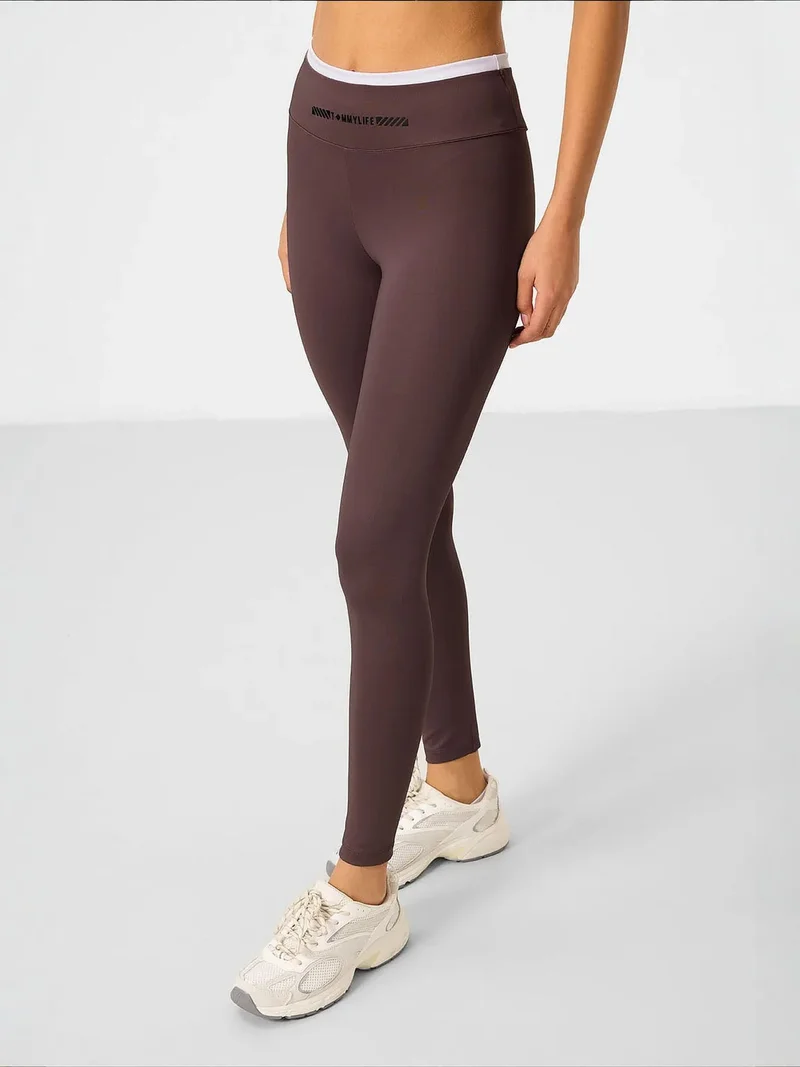 Tommylife Dark Mocha Brown TOMMY Strapless Slim-Fit Active Set for Women | Best Price UAE