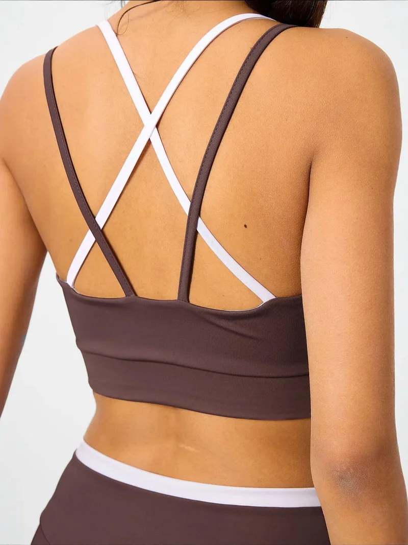 Tommylife Dark Mocha Brown TOMMY Strapless Slim-Fit Active Set for Women | Best Price UAE