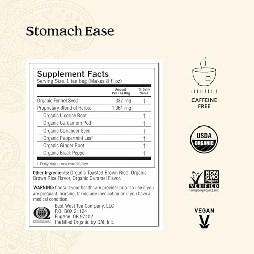 Yogi Tea  Stomach Ease 6 Pack  Supports Healthy Digestion with Peppermint Licorice Root and Ayurvedic Herbs  Caffeine Free  96 Organic Herbal Tea Bags - Image 5