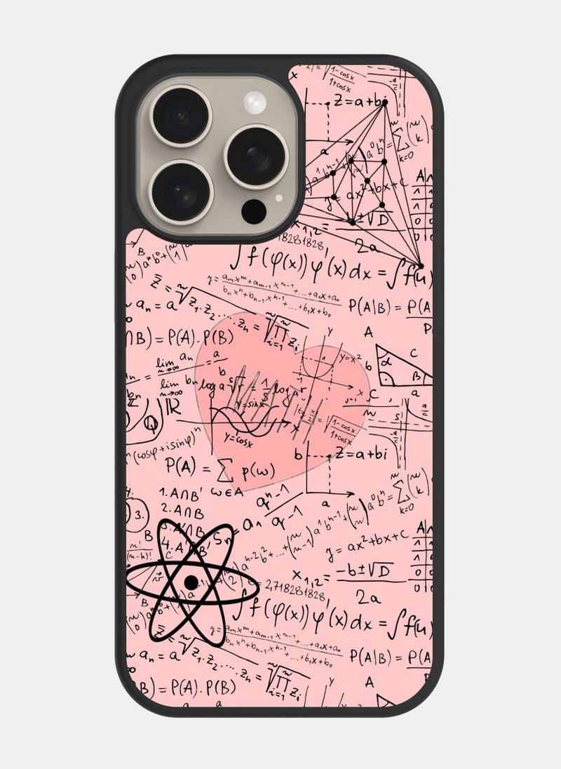 بكسلات كفر ايفون 15 برو ماكس معادلات رياضية وردي - Image 1