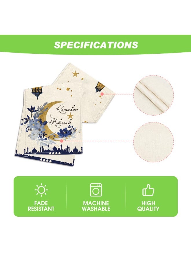Chielor Ramadan Table Runner, Holiday Kitchen Dining Table Runners for Home Party Decor 13 x 72 Inch - Image 4