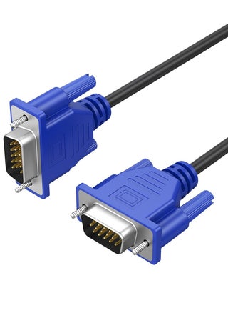 كيبل VGA لشاشة الكمبيوتر بطول 5 قدم، سلك VGA ذكر الى ذكر 1080P FHD عالي الدقة لشاشة التلفزيون والكمبيوتر وجهاز العرض - ازرق - pzsku/Z3EAEBB738D8883A62AE1Z/45/_/1719150152/b11cf1c2-994d-4631-9b4e-b4b94121aef6
