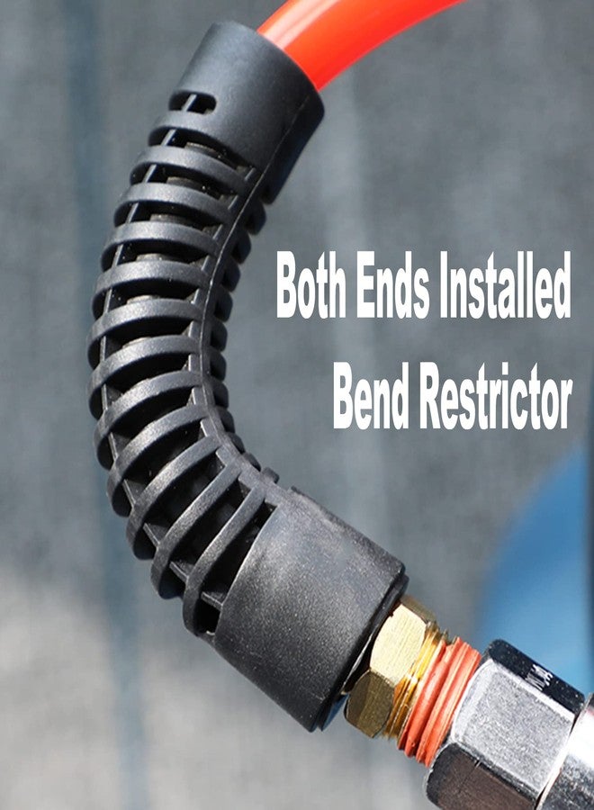 YOTOO Reinforced Polyurethane Air Hose 1/4" Inner Diameter by 25' Long, Flexible, Heavy Duty Air Compressor Hose with Bend Restrictor, 1/4" Swivel Industrial Quick Coupler and Plug, Red - Image 5