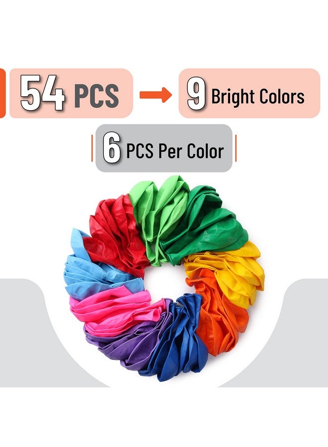 Mr. Pen- Balloons, 12 Inch, 54 Pack, Vibrant Colors, Party Balloons - Image 2