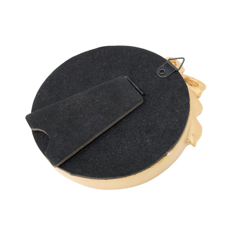 yueton 1 Pack Vintage Wall Mirror Mini Round Mirror Retro Gold Wall Mirror Elegant Handheld Mirror for Women - Image 3
