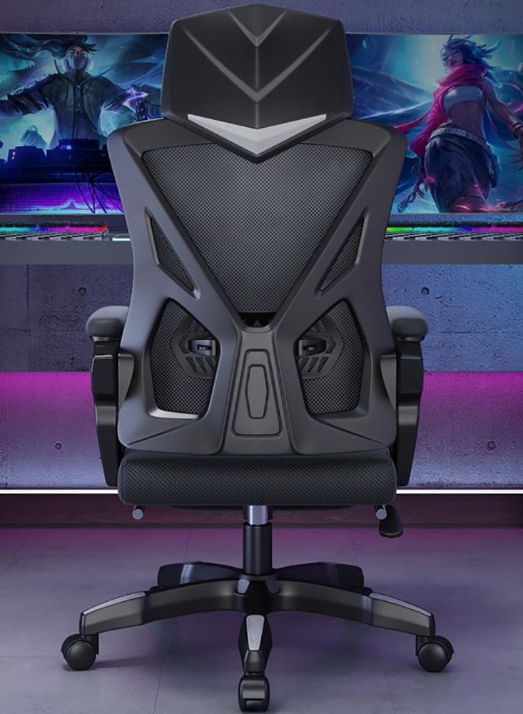 Generic Ergonomic Office Chair Desk Chair with Lumbar Support Gaming Chair with Adjustable Headrest and Armrest Swivel Computer Chair for Home Office（Z1-Black）  - Image 3
