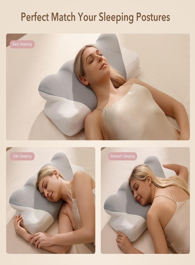 Topmeta Cervical Pillow for Neck, Contour Memory Foam Pillow, Adjustable Height Double, Neck Pillow for Sleeping, Side Sleeper Pillow for Adults, Ergonomic Bed Pillow for Side, Back, Stomach Sleeper - Image 5