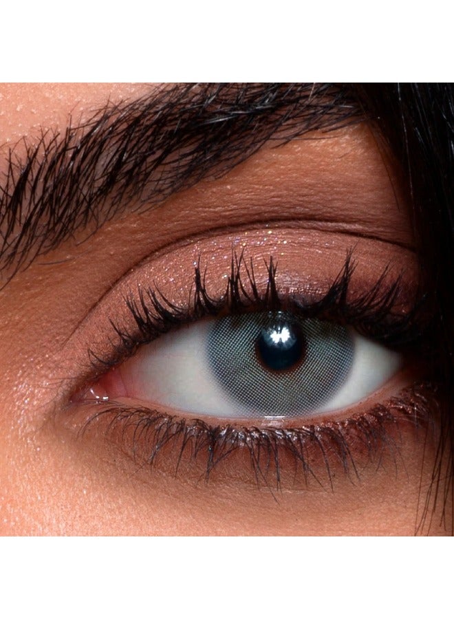 Anesthesia USA Vegas Pearl 9 Months Disposable Pack Of 2 Colored Contact Lenses Unisex Cosmetic Contact Lenses Gray Contact Lenses - Image 2