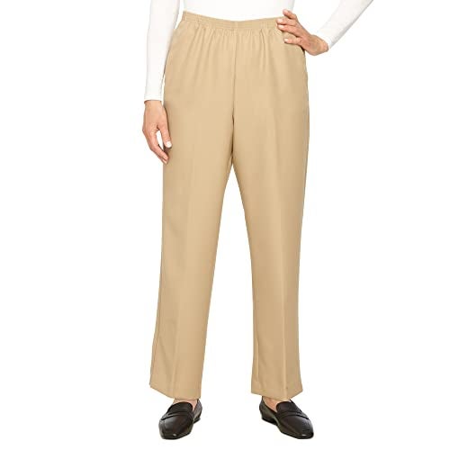 Alfred Dunner Women's Medium Pant,Tan,10 - Image 1