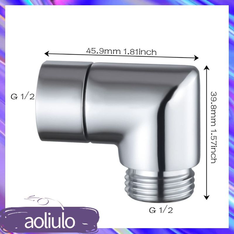Overhead shower adapter 90-degree right angle elbow brass union swivel connection to wall shower head connector - Image 2