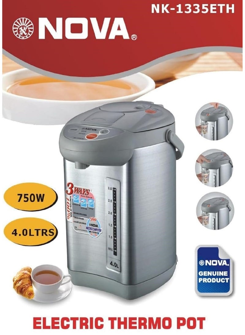 Hot Water Dispenser Thermo Pot With Re-Boil, Keep Warm Function. 750 Watts" 4.0Litres