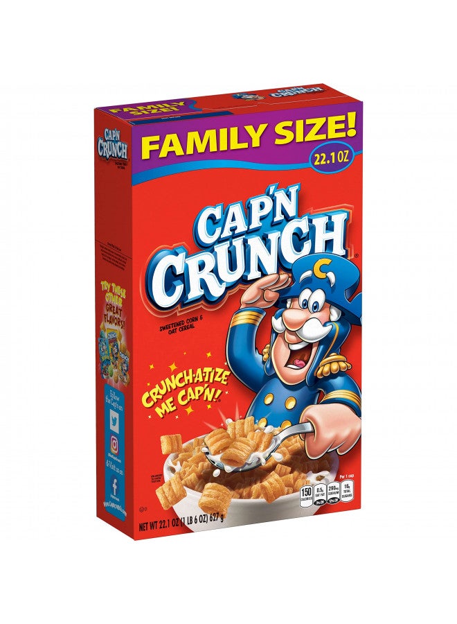 Cap'n Crunch Cap'n Crunch Cereal, Original, 22.1oz Box  - Image 1