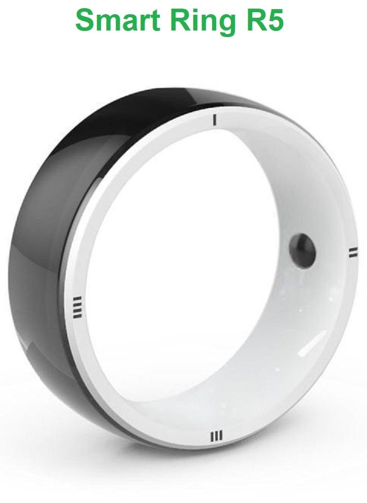 Generic - Smart Ring R5 Newest Intelligent Wearable Device Build-in 6 RFID Cards 128GB Wireless Disk Sharing 2 Health Stones NFC Functions for iPhone Android Size: M (Perimeter 58-63mm, Diameter 19mm) - Image 1