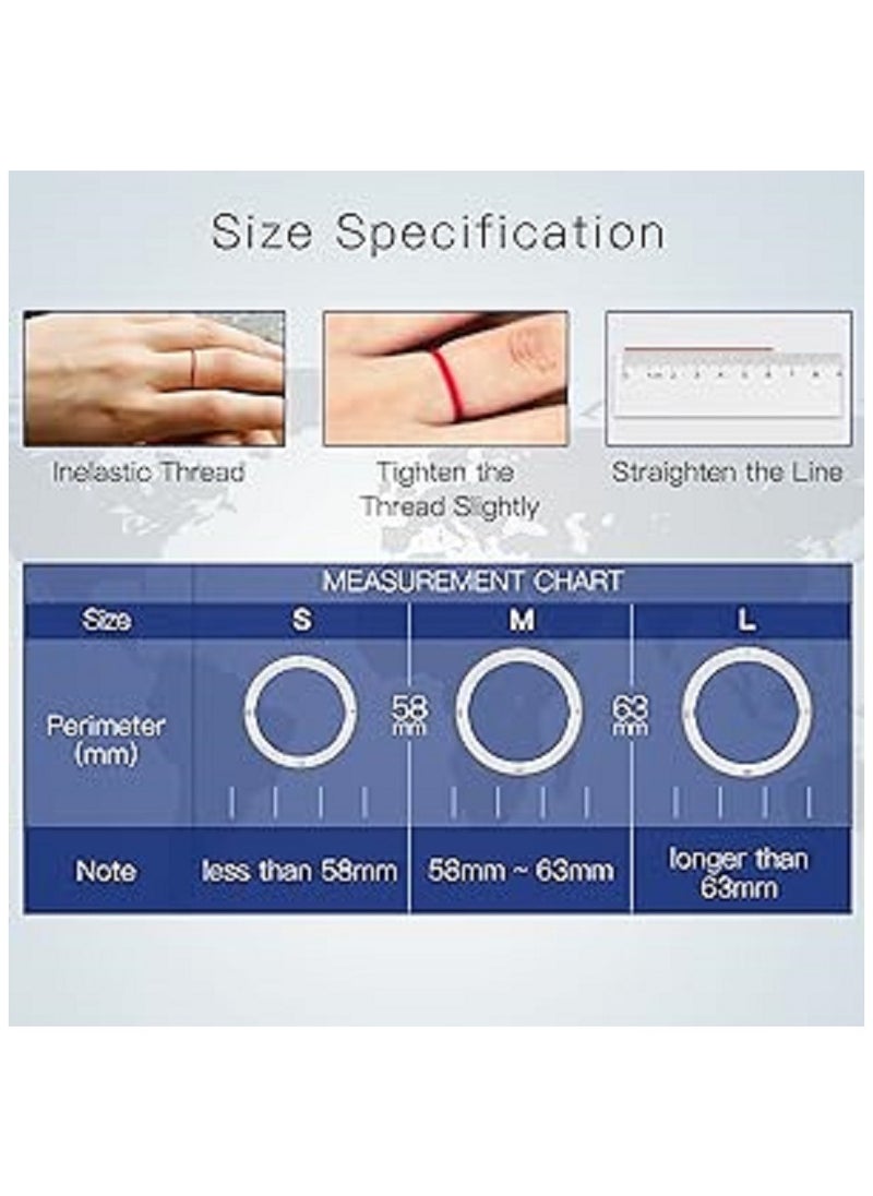 Generic - Smart Ring R5 Newest Intelligent Wearable Device Build-in 6 RFID Cards 128GB Wireless Disk Sharing 2 Health Stones NFC Functions for iPhone Android Size: M (Perimeter 58-63mm, Diameter 19mm) - Image 1