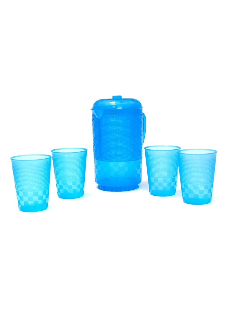 NAKODA Jaladhara 2.5L Water Jug with 4 Plastic Tumblers Assorted Colors Stylish and Durable Drinkware Set  - Image 3