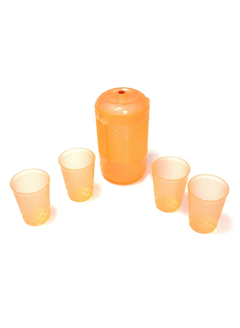 NAKODA Jaladhara 2.5L Water Jug with 4 Plastic Tumblers Assorted Colors Stylish and Durable Drinkware Set  - Image 2