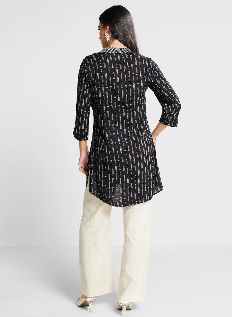 Biba V-Neck Printed Tunic
