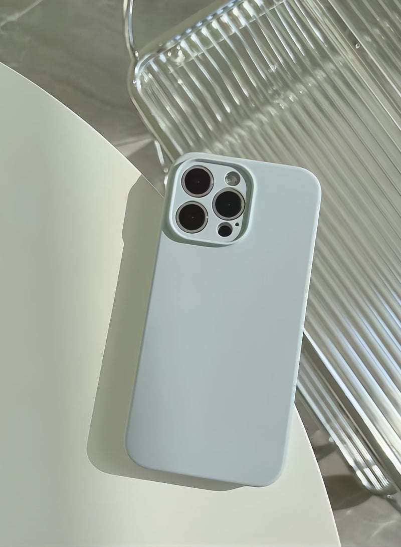 كيس مطاط السيليكون السائل لـ iPhone 13 Pro 6.1 بوصة ، كيس هاتف واقي كامل الجسم باللمس الحريري الناعم ، غطاء مقاوم للصدمات مع بطانة الألياف الدقيقة (زرقاء الطفل) - Image 5