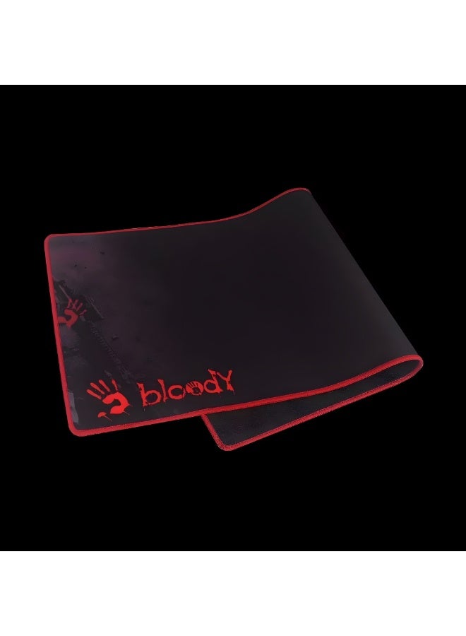Bloody large-size gaming mouse pad with stitched edge – modern design in black and red - Image 4
